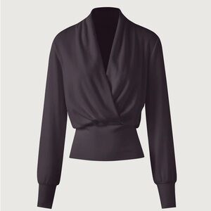 OGL ProWarm Surplice V-Neck Tuckable Top Purple Gloam Size M